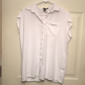 Forever 21 oversized laced back button up